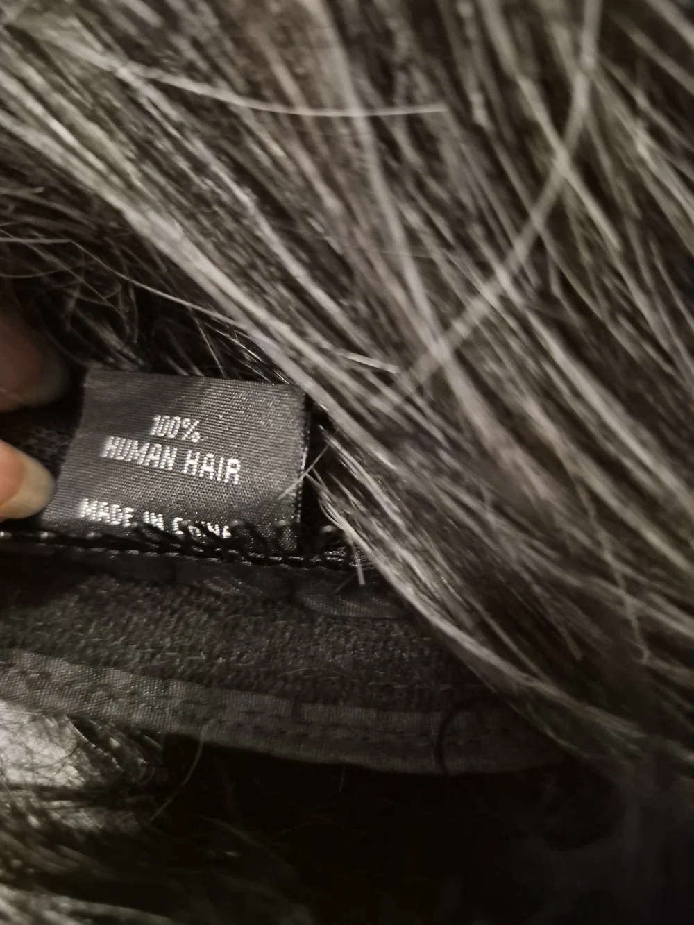 Salt/pepper human hair wog